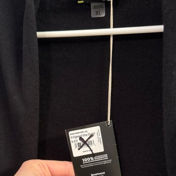 Smartwool Edgewood Wrap Sweat Cardigan Black Grey XL NEW WITH TAGS - Picture 3 of 8